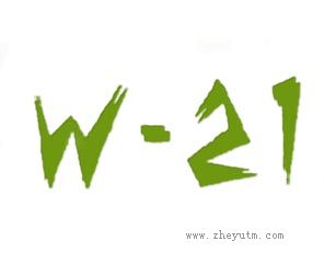 W；21