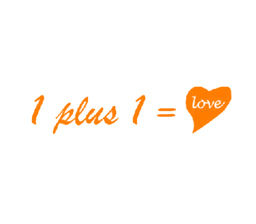 1 PLUS 1=LOVE